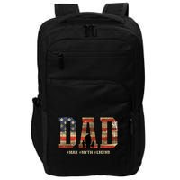 American Dad Man Myth Legend Fathers Day 4th Of July Impact Tech Backpack