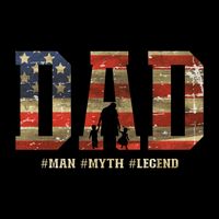 American Dad Man Myth Legend Fathers Day 4th Of July Bucket Hat