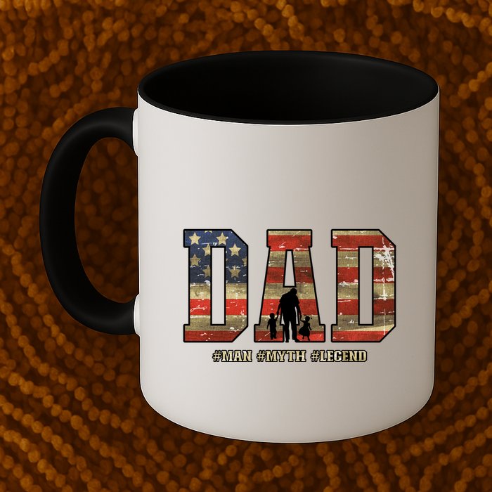 American Dad Man Myth Legend Fathers Day 4th Of July Mug
