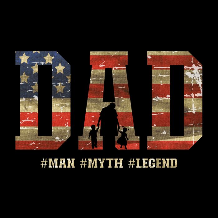 American Dad Man Myth Legend Fathers Day 4th Of July Flat Bill Trucker Hat