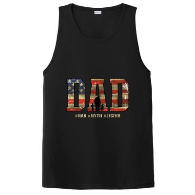 American Dad Man Myth Legend Fathers Day 4th Of July PosiCharge Competitor Tank