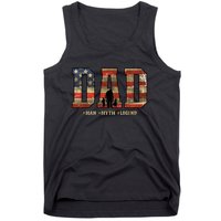 American Dad Man Myth Legend Fathers Day 4th Of July Tank Top