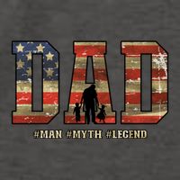 American Dad Man Myth Legend Fathers Day 4th Of July Vector Backpack