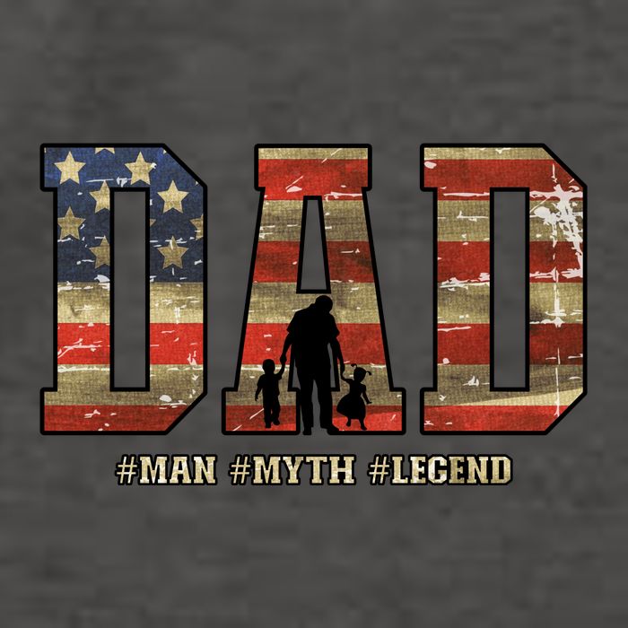 American Dad Man Myth Legend Fathers Day 4th Of July Vector Backpack