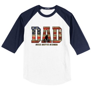 American Dad Man Myth Legend Fathers Day 4th Of July Baseball Sleeve Shirt