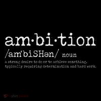 Ambition Definition Motivational Quote Inspiration High Crown Mesh Back Trucker Hat