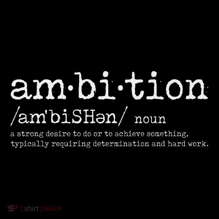 Ambition Definition Motivational Quote Inspiration High Crown Mesh Back Trucker Hat
