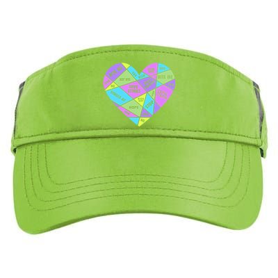 Antivalentines Day Mosaic Heart Singles Awareness Day Gift Adult Drive Performance Visor