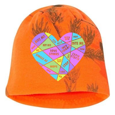 Antivalentines Day Mosaic Heart Singles Awareness Day Gift Kati - Camo Knit Beanie