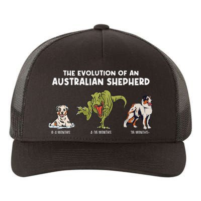 Aussie Dog Mom The Evolution Of An Australian Shepherd Yupoong Adult 5-Panel Trucker Hat