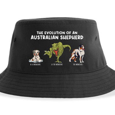 Aussie Dog Mom The Evolution Of An Australian Shepherd Sustainable Bucket Hat