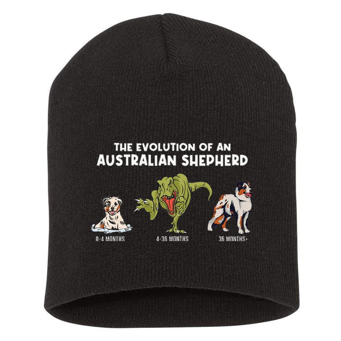 Aussie Dog Mom The Evolution Of An Australian Shepherd Short Acrylic Beanie