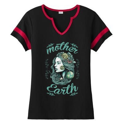 ARBOR Day Mother Earth Tree Planting Environmental Awareness Ladies Halftime Notch Neck Tee