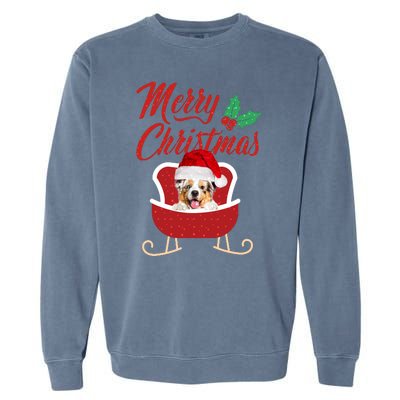 Aussie Dog Merry Christmas Design For The Holiday Season! Garment-Dyed Sweatshirt