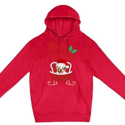 Aussie Dog Merry Christmas Design For The Holiday Season! Premium Pullover Hoodie