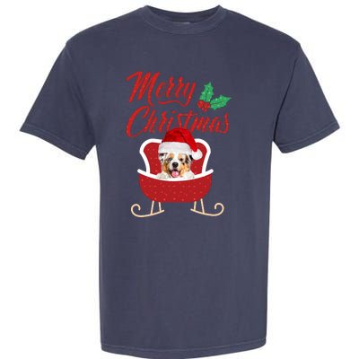 Aussie Dog Merry Christmas Design For The Holiday Season! Garment-Dyed Heavyweight T-Shirt