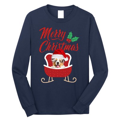 Aussie Dog Merry Christmas Design For The Holiday Season! Long Sleeve Shirt