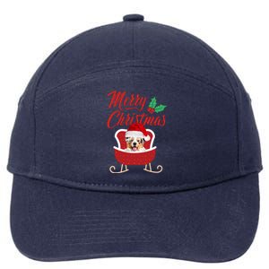 Aussie Dog Merry Christmas Design For The Holiday Season! 7-Panel Snapback Hat