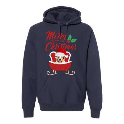 Aussie Dog Merry Christmas Design For The Holiday Season! Premium Hoodie