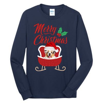 Aussie Dog Merry Christmas Design For The Holiday Season! Tall Long Sleeve T-Shirt