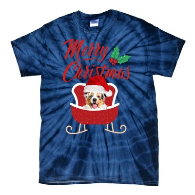 Aussie Dog Merry Christmas Design For The Holiday Season! Tie-Dye T-Shirt