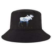Alaska Day Moose Snowy Mountain Alaskan Tourist Cool Comfort Performance Bucket Hat