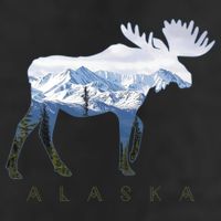Alaska Day Moose Snowy Mountain Alaskan Tourist Cool Comfort Performance Bucket Hat