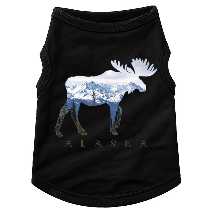 Alaska Day Moose Snowy Mountain Alaskan Tourist Doggie Tank