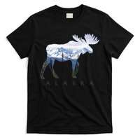 Alaska Day Moose Snowy Mountain Alaskan Tourist T-Shirt