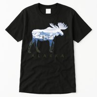 Alaska Day Moose Snowy Mountain Alaskan Tourist Tall T-Shirt