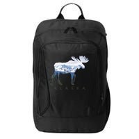 Alaska Day Moose Snowy Mountain Alaskan Tourist City Backpack