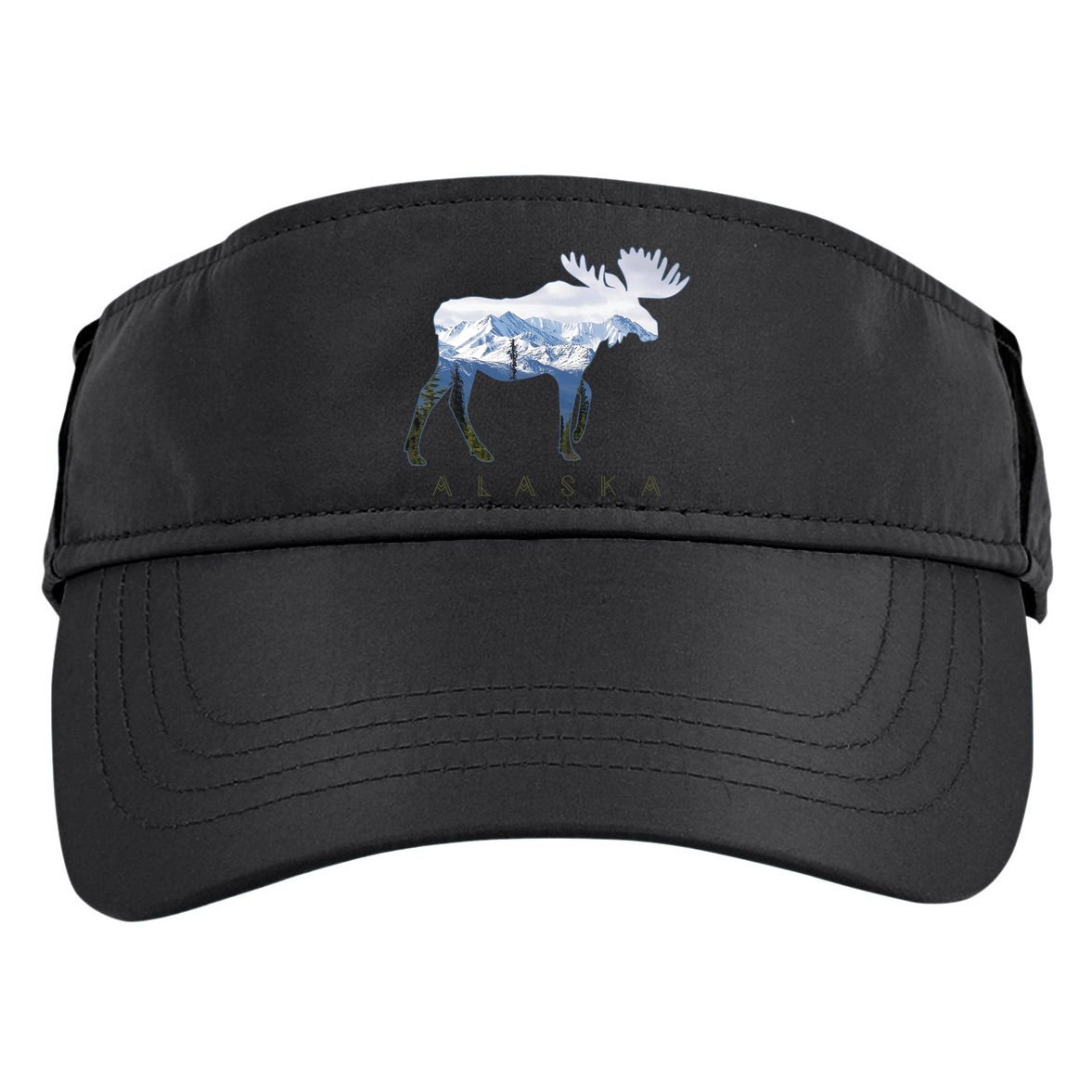 Alaska Day Moose Snowy Mountain Alaskan Tourist Adult Drive Performance Visor