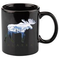 Alaska Day Moose Snowy Mountain Alaskan Tourist 11oz C Handle Ceramic Mug