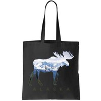 Alaska Day Moose Snowy Mountain Alaskan Tourist Bag