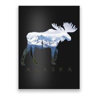 Alaska Day Moose Snowy Mountain Alaskan Tourist Poster