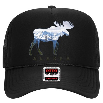 Alaska Day Moose Snowy Mountain Alaskan Tourist Hat