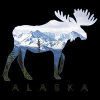 Alaska Day Moose Snowy Mountain Alaskan Tourist Toddler T-Shirt
