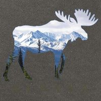 Alaska Day Moose Snowy Mountain Alaskan Tourist Cotton Canvas Backpack