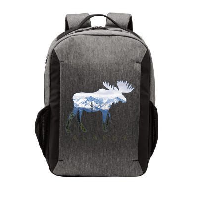 Alaska Day Moose Snowy Mountain Alaskan Tourist Vector Backpack