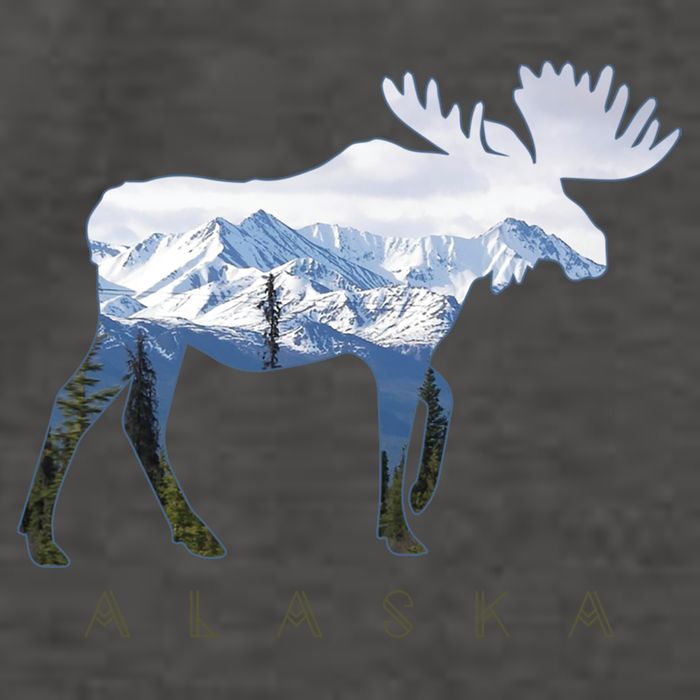 Alaska Day Moose Snowy Mountain Alaskan Tourist Vector Backpack