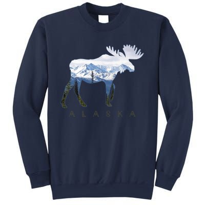 Alaska Day Moose Snowy Mountain Alaskan Tourist Sweatshirt