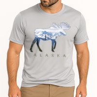 Alaska Day Moose Snowy Mountain Alaskan Tourist Performance Shirt