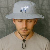Alaska Day Moose Snowy Mountain Alaskan Tourist Bucket Hat