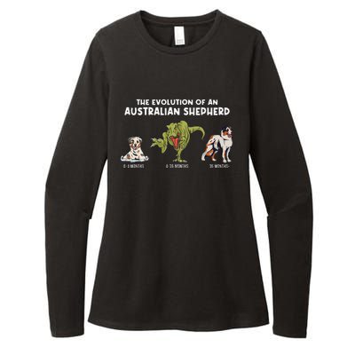 Aussie Dog Mom The Evolution Of An Australian Shepherd Womens CVC Long Sleeve Shirt