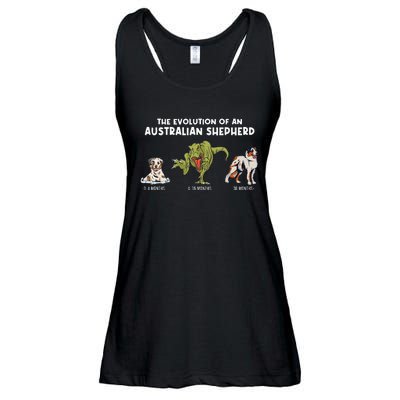 Aussie Dog Mom The Evolution Of An Australian Shepherd Ladies Essential Flowy Tank