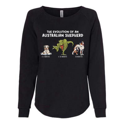 Aussie Dog Mom The Evolution Of An Australian Shepherd Womens California Wash Sweatshirt