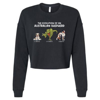 Aussie Dog Mom The Evolution Of An Australian Shepherd Cropped Pullover Crew