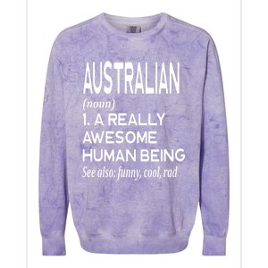 Australian Definition Melbourne Sydney Brisbane Perth Colorblast Crewneck Sweatshirt