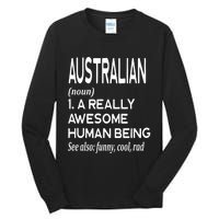 Australian Definition Melbourne Sydney Brisbane Perth Tall Long Sleeve T-Shirt