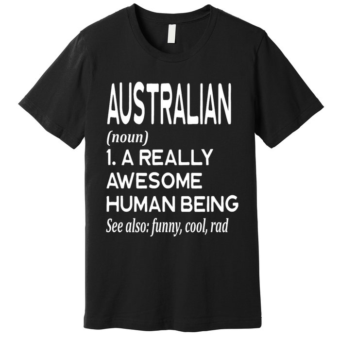 Australian Definition Melbourne Sydney Brisbane Perth Premium T-Shirt